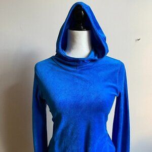 SJYP Hooded Blue Sweater Long Sleeve Small Korean